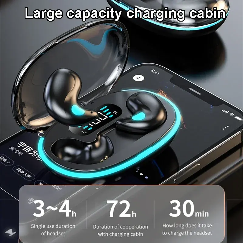 Invisible Sleep Headphones Bluetooth 5.3 Earphones Wireless Earbuds Noise Reduction Waterproof Headsets for Xiaomi Huawei iPhone