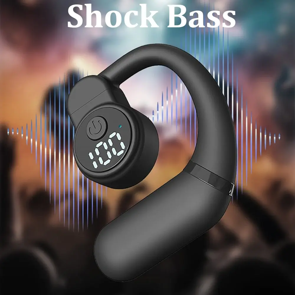 Wireless Ear Hook Headset Bluetooth 5.4 Earphone 180 Rotation HiFi Stereo Noise Reduction Headphone Sports Waterproof Earbud