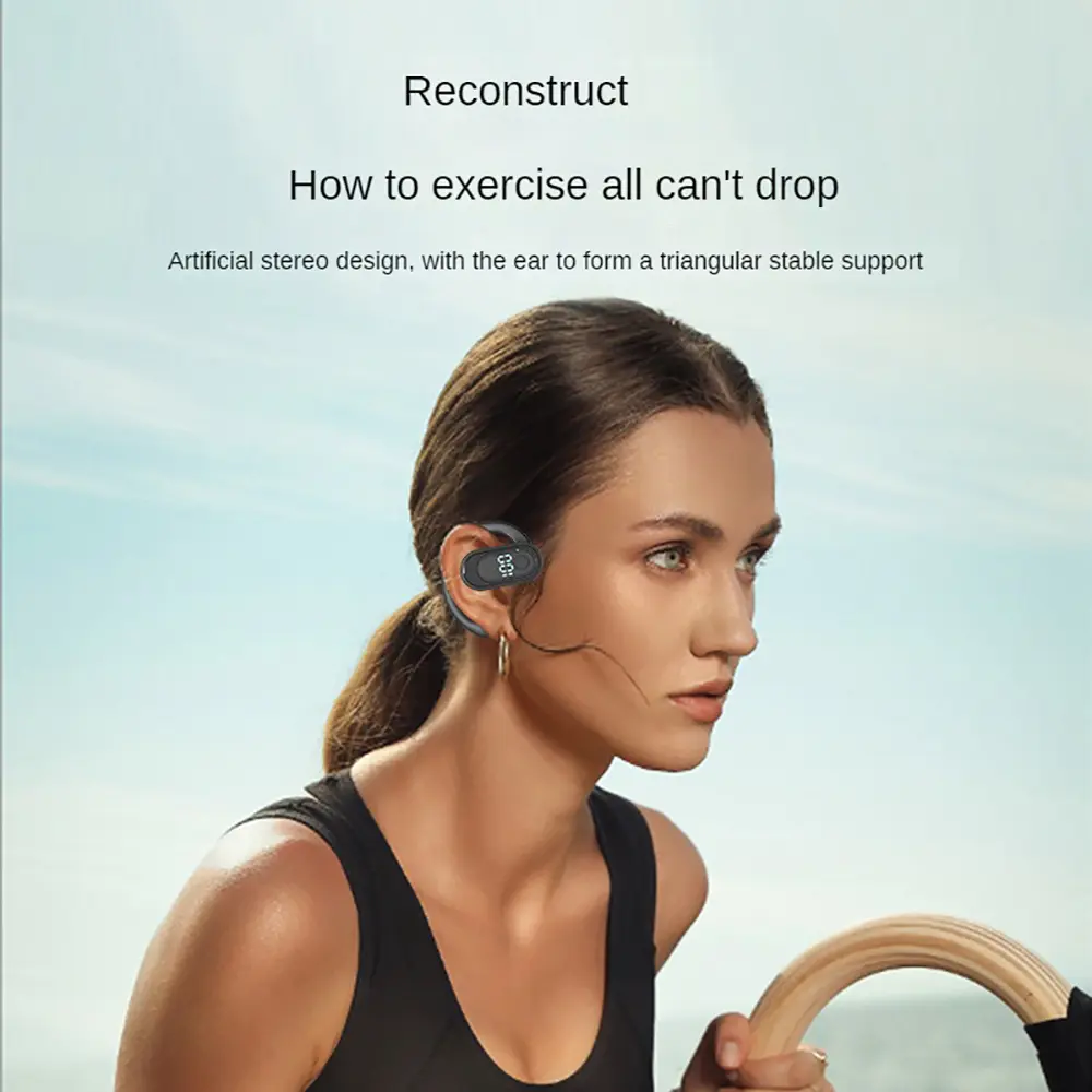 Bluetooth 5.4 Headphones Ear Hook Earphone HiFi Stereo Noise Reduction Wireless Headset Waterproof Earbud for Huawei Xiaomi