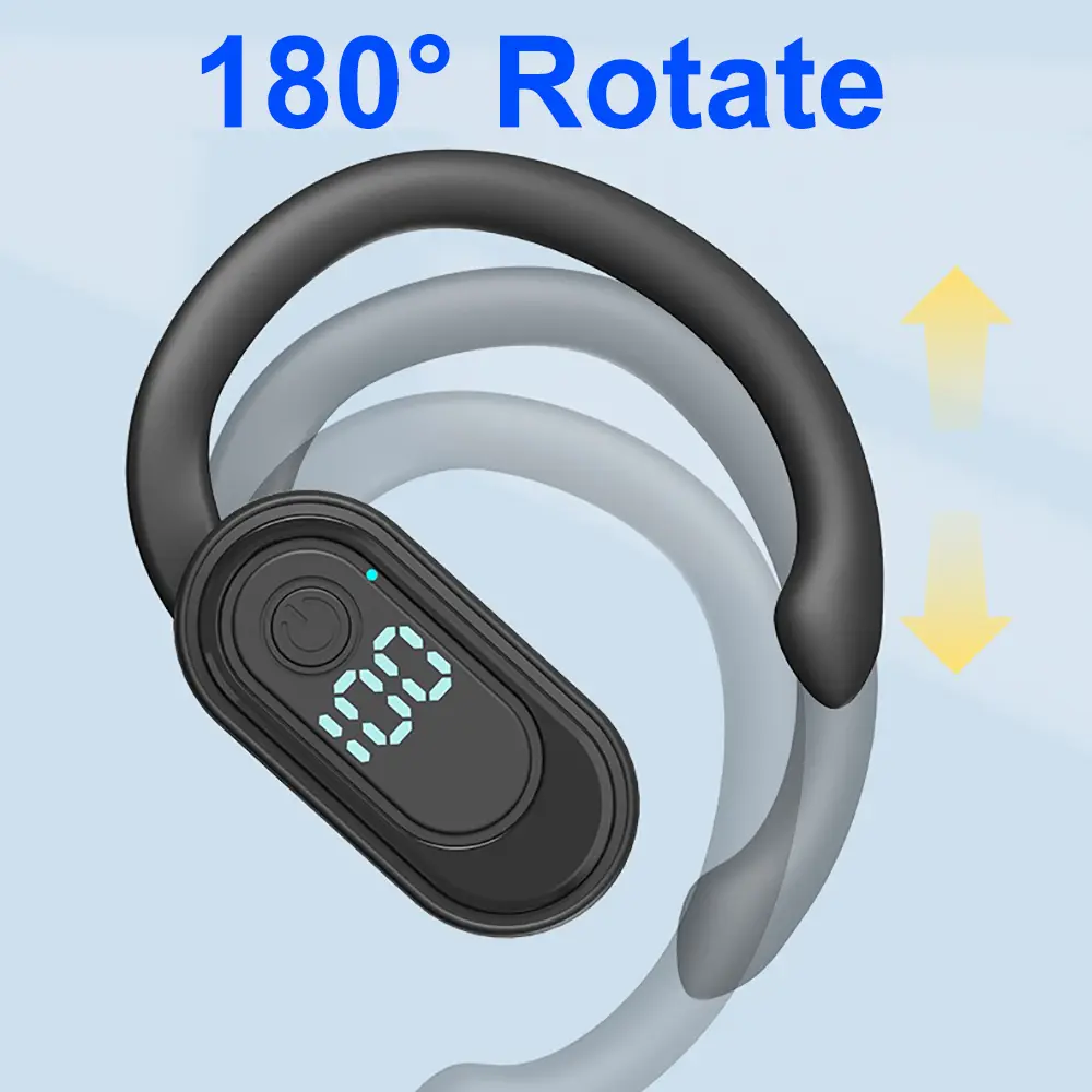 Bluetooth 5.4 Headphones Ear Hook Earphone HiFi Stereo Noise Reduction Wireless Headset Waterproof Earbud for Huawei Xiaomi