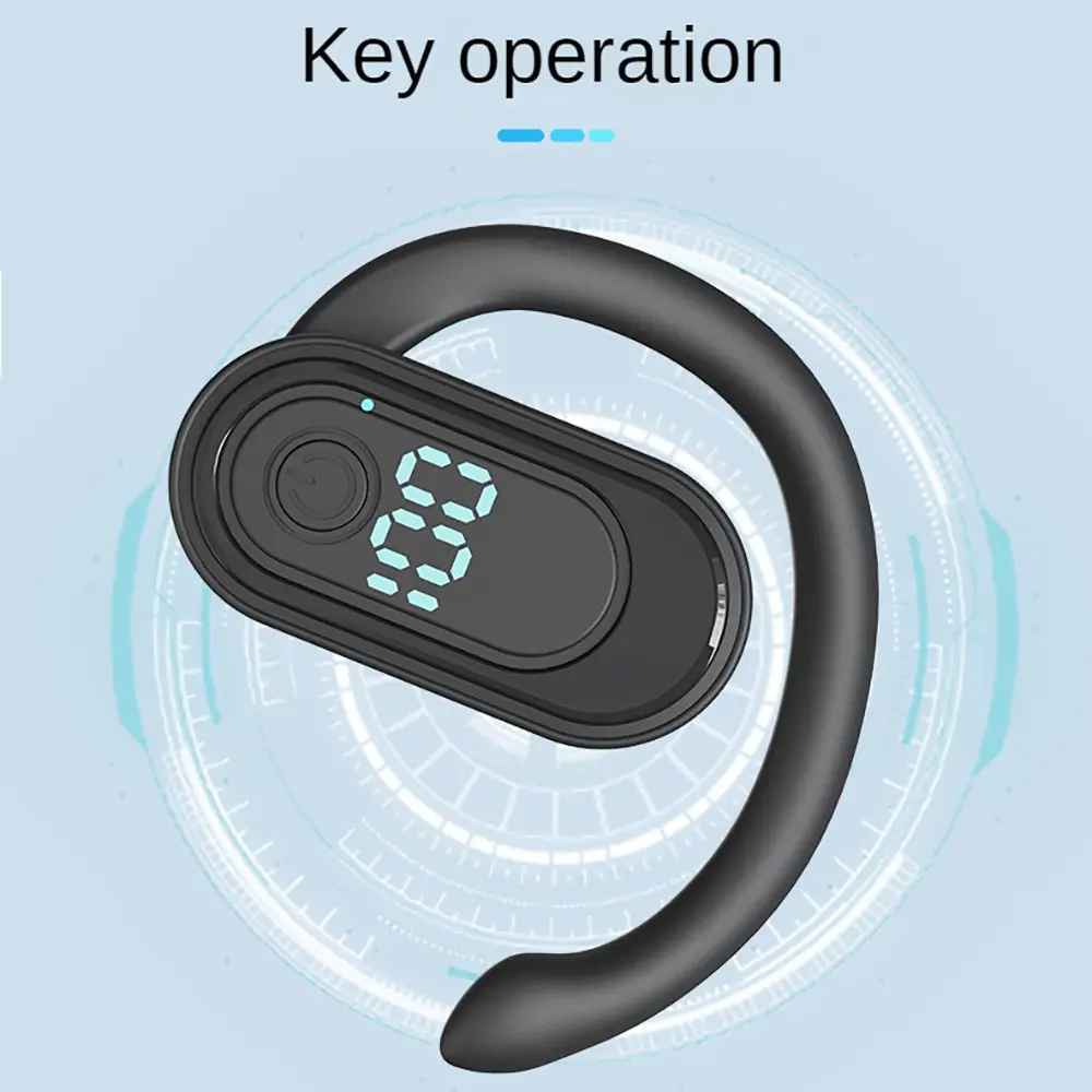 Bluetooth 5.4 Headphones Ear Hook Earphone HiFi Stereo Noise Reduction Wireless Headset Waterproof Earbud for Huawei Xiaomi