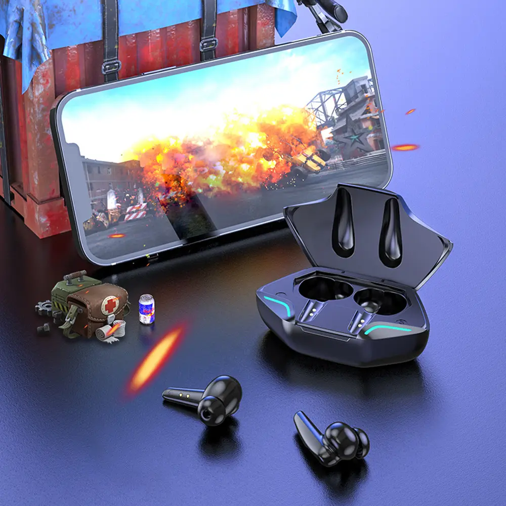 Bluetooth Earphones in-ear Wireless Headphones E-sports Gaming Headsets with Mic Low Latency HiFi Stereo for Xiaomi Huawei