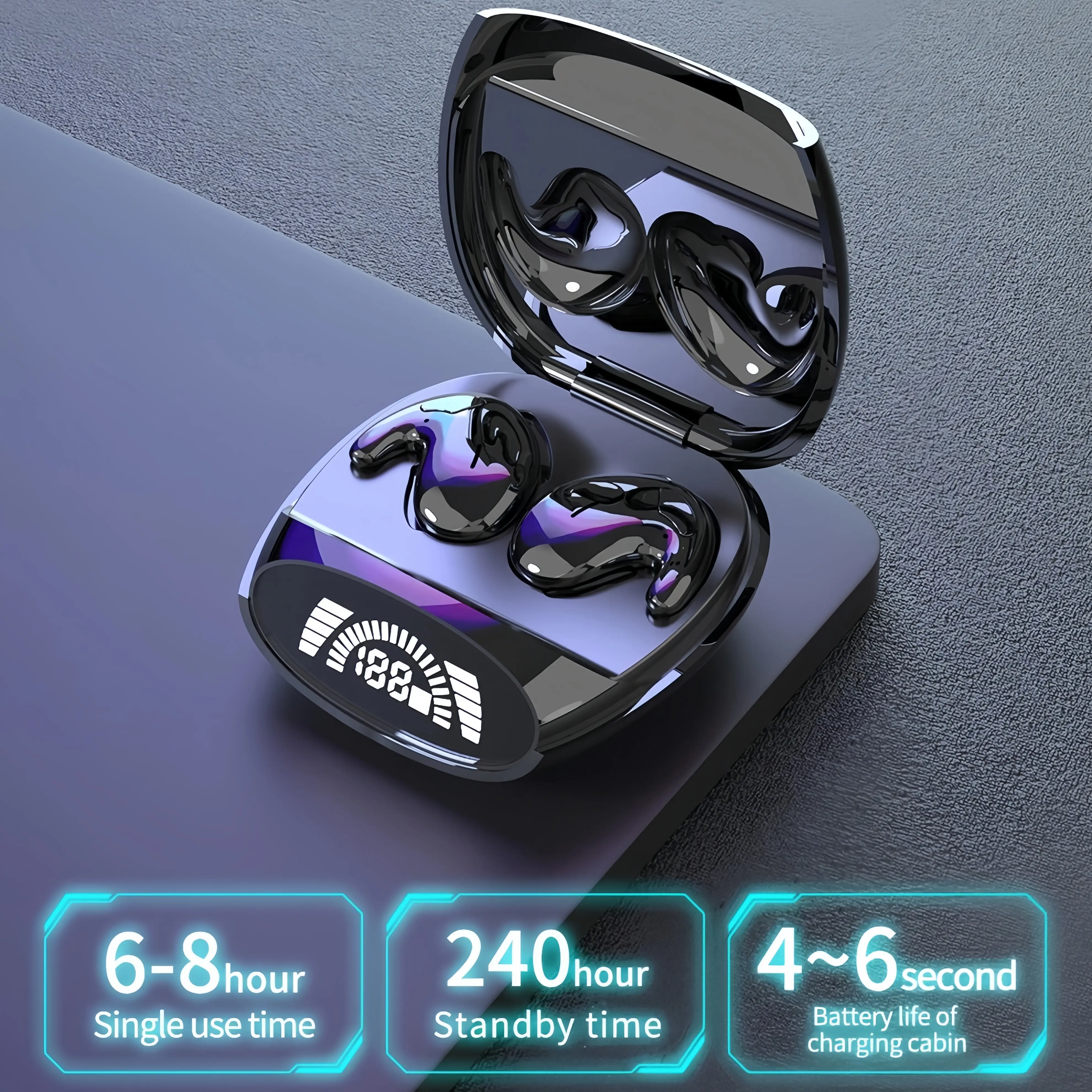 Bluetooth 5.3 Headphones Invisible Sleep Earphones Mini Wireless Headsets HiFi Stereo Noise Reduction Earbuds for XIAOMI iPhone