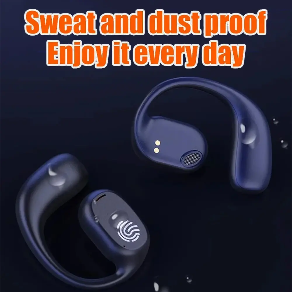 Bluetooth 5.3 Headphones Ear Hook Headsets TWS Wireless Earphones LED Display Waterproof HiFi Stereo Noise Reduction Earbuds
