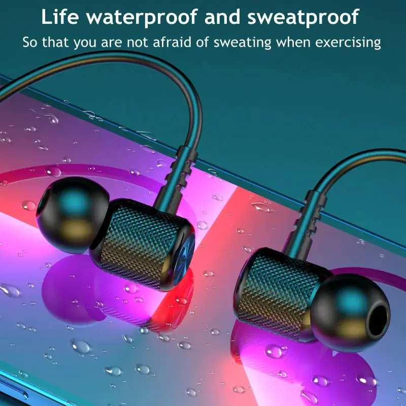 Bluetooth 5.0 Neckband Earphones TWS Wireless Headphones 9D HiFi Stereo Sports Headsets Waterproof Magnetic Earbuds for Xiaomi