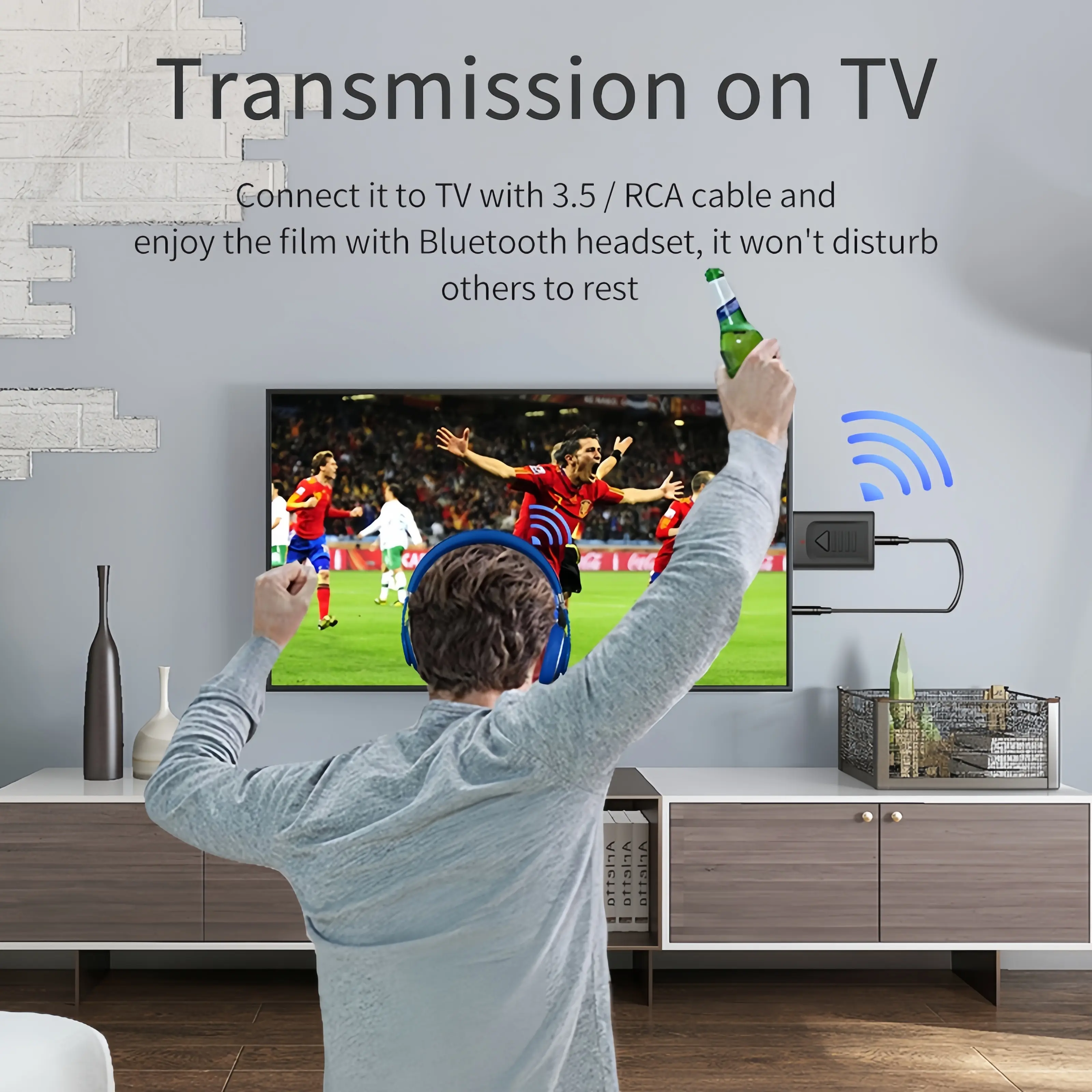 4 in 1 Bluetooth 5.3 Receiver Transmitter USB Audio Adapter 3.5mm Stereo Wireless Adapter For TV Car Headset Speaker Amplifier