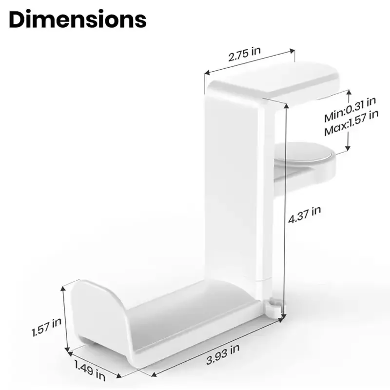 PC Gaming Headphone Stand Headset Hook Holder Hanger Mount With Adjustable 360° Rotating Arm Clamp Desk Mount Universal Bracket