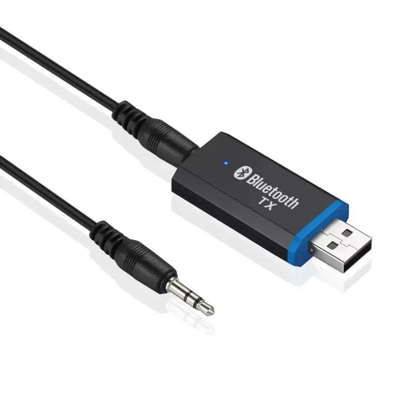 Bluetooth Transmitter 5.0 EDR Audio Adapter For TV PC Headphones 3.5MM Jack AUX USB Stereo Music Wireless Adapter Plug & Play