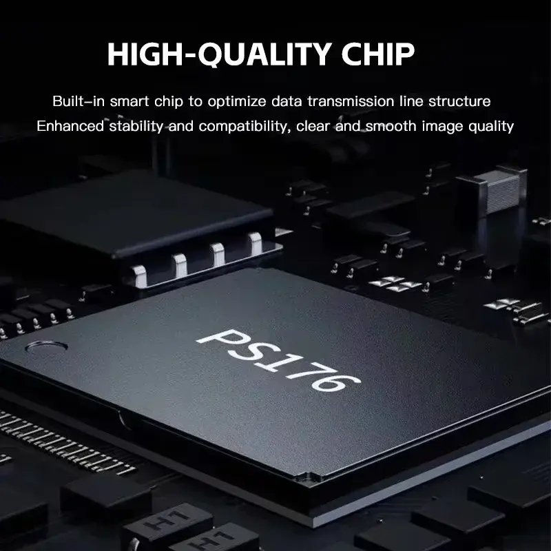 Type C to HDMI-Compatible 4K Adapter USB C USB3.1 Male to HDTV Female Converter Cable Low latency for Laptop Tablet TV MacBook