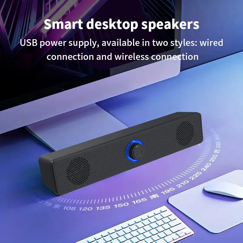 Bluetooth Speaker Immerse Yourself In High Quality Sound With Our PC Bar Speaker Wired Home USB Wired Plug-in Desktop Speaker