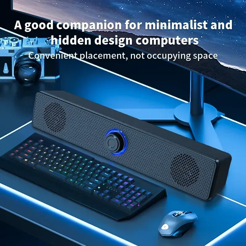 Bluetooth Speaker Immerse Yourself In High Quality Sound With Our PC Bar Speaker Wired Home USB Wired Plug-in Desktop Speaker