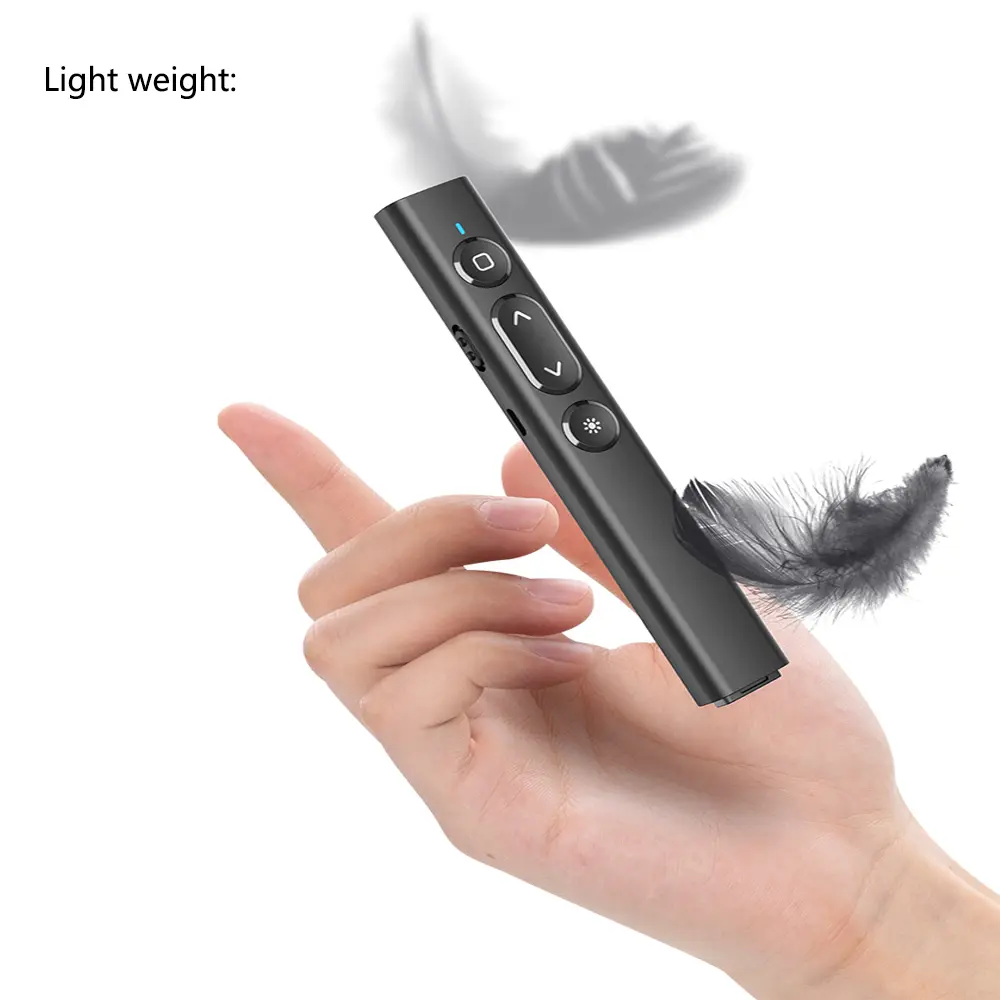 Rechargeable Wireless Presenter Pointer Remote Control Presentation Clicker For Powerpoint Office School Supplies