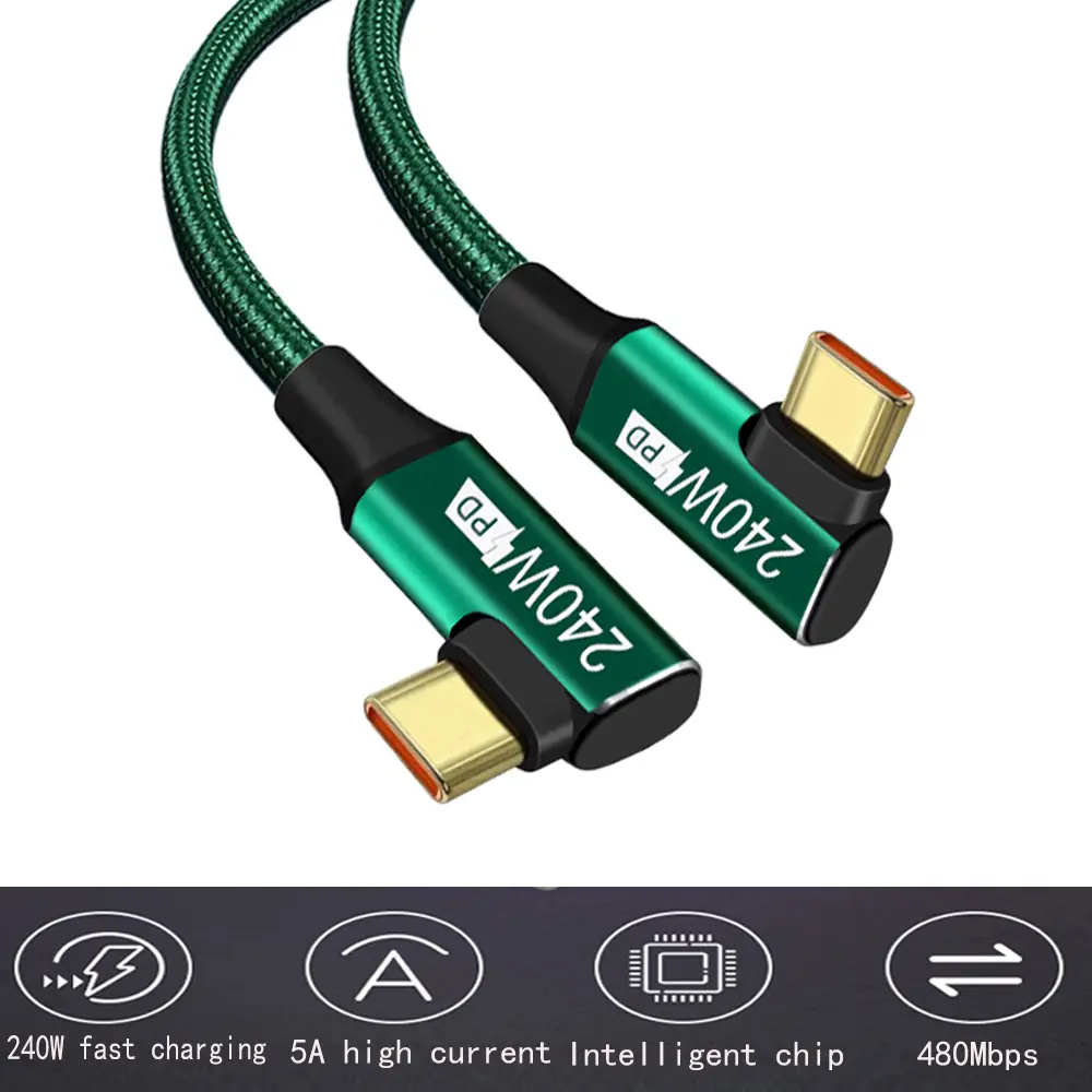 240W PD Fast Charging Cable USB Type C to C Cable Wire for iPhone 15 Plus PS5 Switch Samsung MacBook Pro 5A Fast Charging Cable