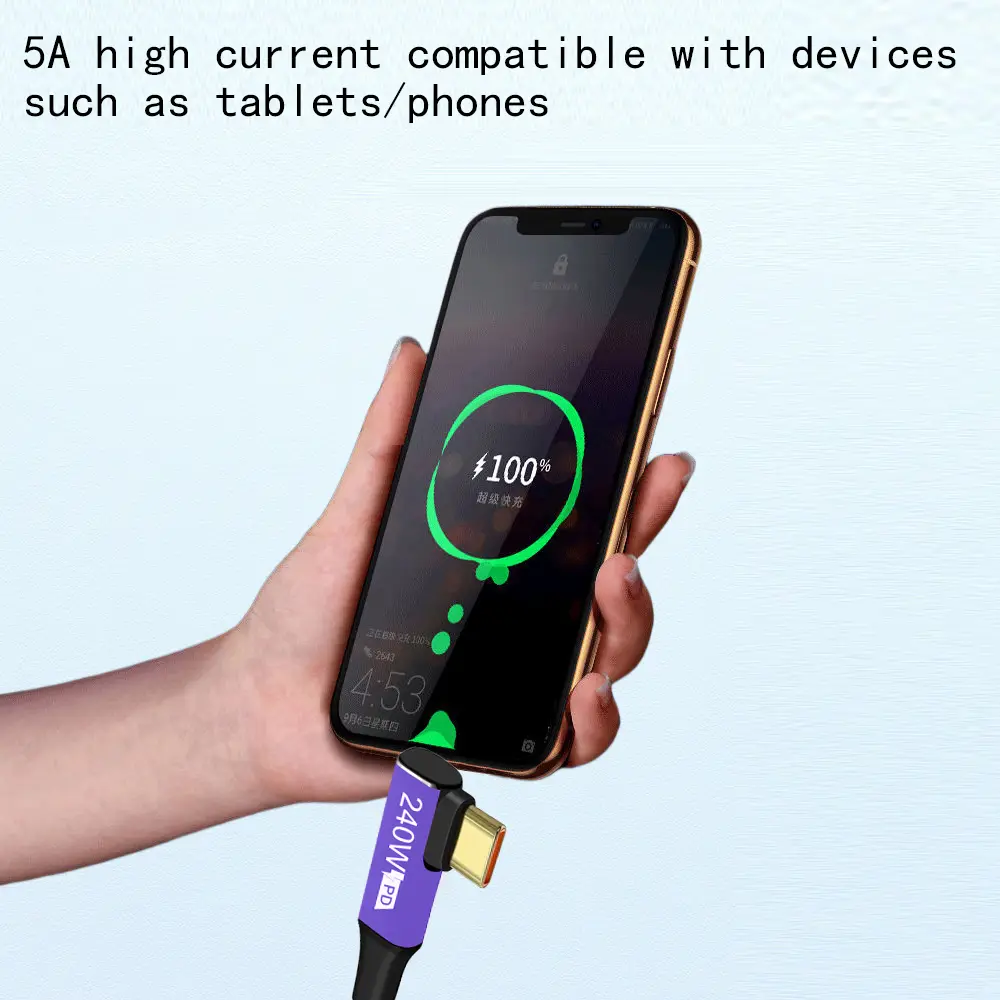 240W PD Fast Charging Cable USB Type C to C Cable Wire for iPhone 15 Plus PS5 Switch Samsung MacBook Pro 5A Fast Charging Cable