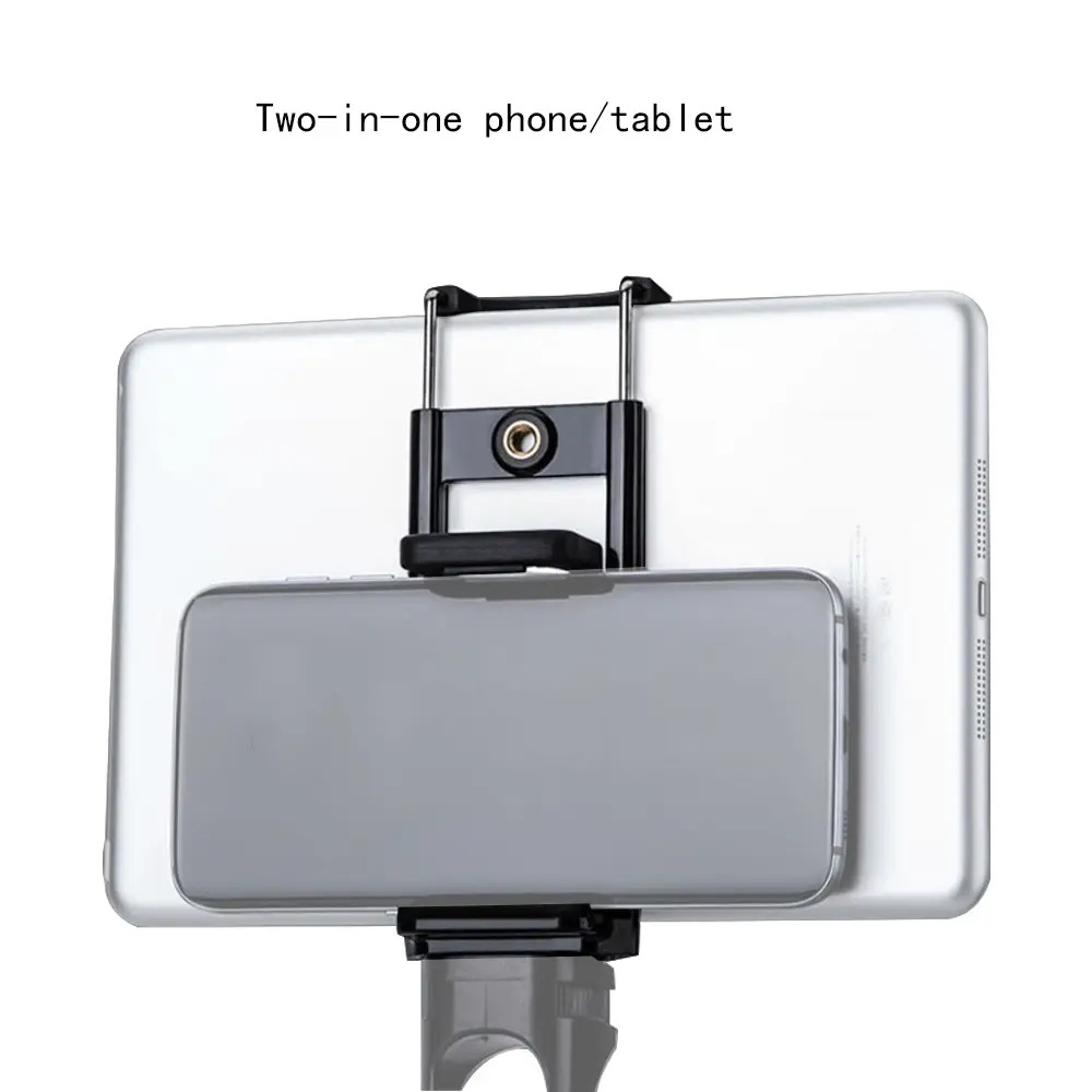 Universal 2 in 1 Mobile Phone Clip 58-90mm Tablet Desktop Clip 110-180mm Pan Tilt Camera Holder for iPhone 13 12 pro max Xiaomi