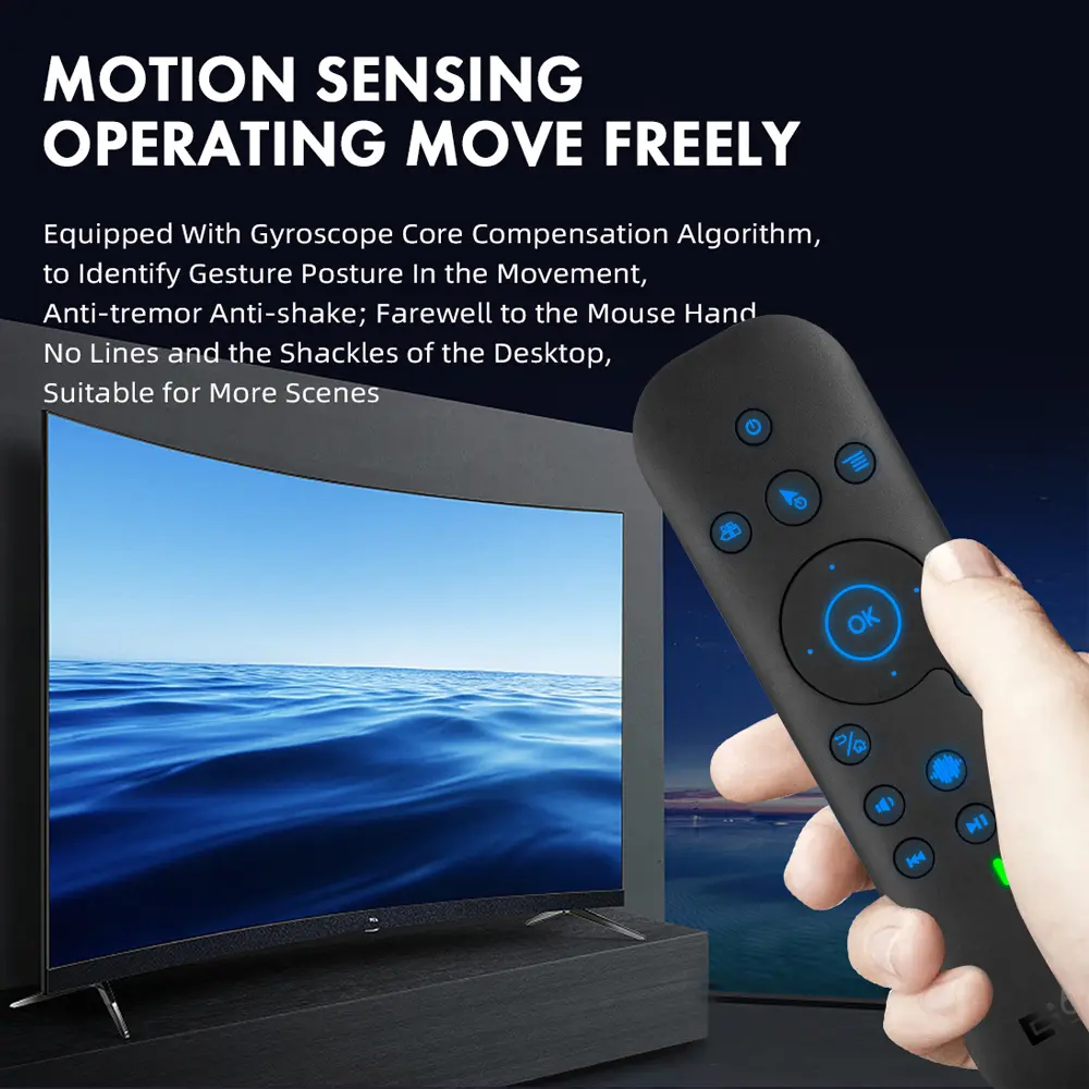 G60S PRO Dual Mode Voice Bluetooth Flying Mouse with Backlight Band Learning 2.4G Wireless For Android TV Box PC