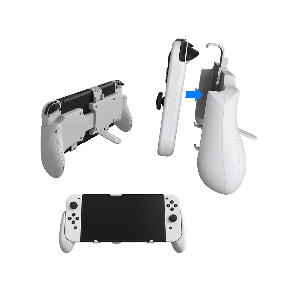 3in1 Grip Handle for Nintend Switch OLED/Switch Lite Console Stretch Game Holder Protective Shell Handle Stretch Grip Handle