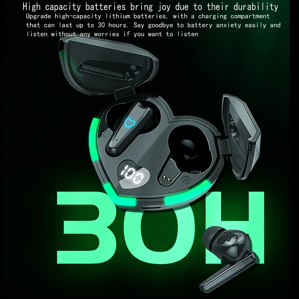 New Bluetooth Wireless Headphones Heart Shaped Earphones Woman Headset High Quality In Ear Earbuds Girl Gift