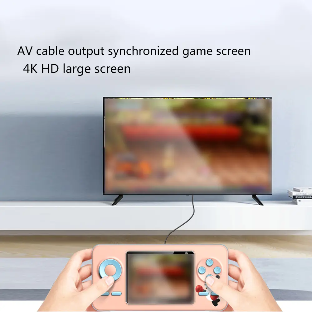 Retro Classic Handheld Game Console Arcade Game Console 520 in 1 Games Player Rechargeable for TV Projector Game Consol S5