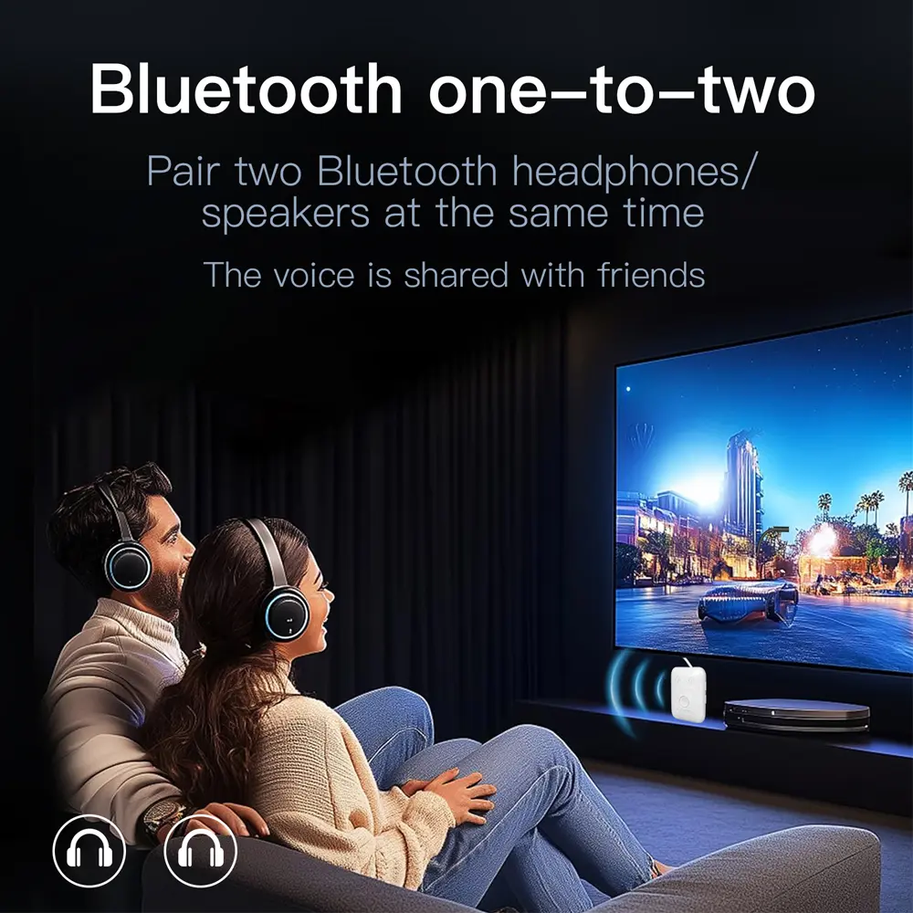 BF02 Airplane Bluetooth Transmitter 1 to 2 Wireless Transmitter For Heaphone Speaker Aux Adapter 3.5MM Jack On Flight TV Gym