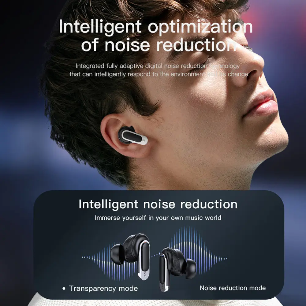 V8 Wireless Bluetooth 5.3 Earphones Sport Earbuds HiFi Stereo HD Mic Call Headphones LED Touch Screen Headset With Screen