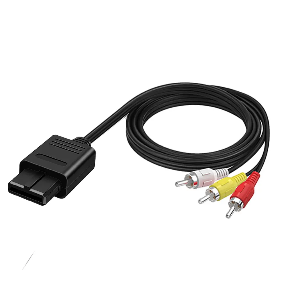 For Nintendo 64 Audio TV Video Cord AV Cable to RCA for Super Nintend N64 NGC SNES GameCube Accessory 1.8M