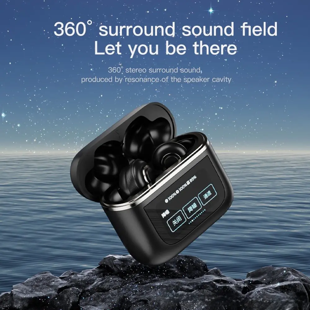 V8 Wireless Bluetooth 5.3 Earphones Sport Earbuds HiFi Stereo HD Mic Call Headphones LED Touch Screen Headset With Screen