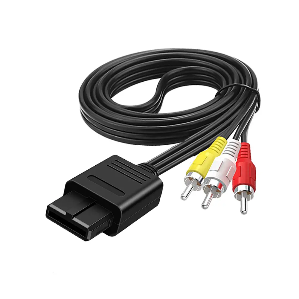 For Nintendo 64 Audio TV Video Cord AV Cable to RCA for Super Nintend N64 NGC SNES GameCube Accessory 1.8M