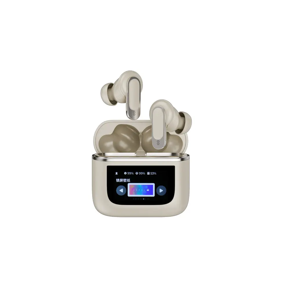 V8 Wireless Bluetooth 5.3 Earphones Sport Earbuds HiFi Stereo HD Mic Call Headphones LED Touch Screen Headset With Screen