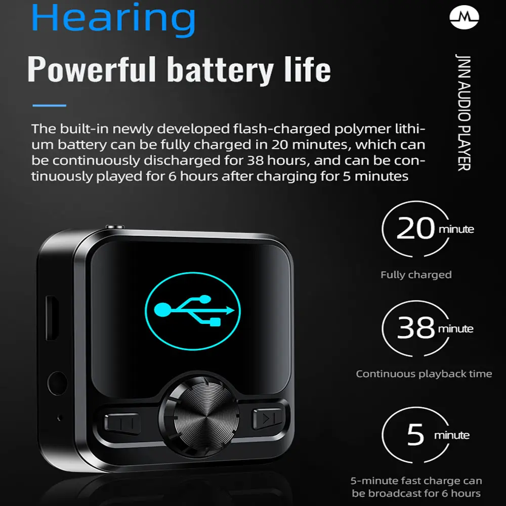 M9 Recording Mp4 E-book FM Intelligent HD Noise Reduction Sound Recorder Bluetooth Mp3   Music Player Consumer Electronics