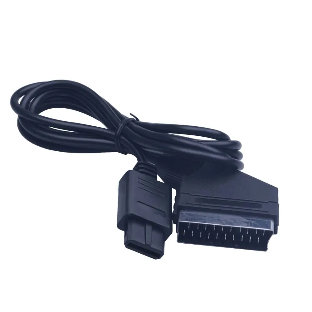 1.8m A/V TV Video Game cable Scart Cable For SNES for N-GC for SFC for Nintendo Gamecube Console Compatible with NTSC System