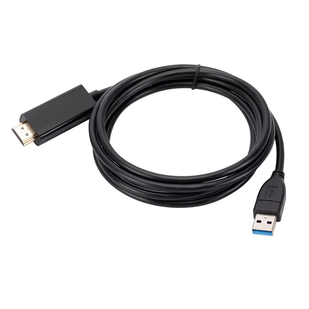 Hot Male to Male 1080P USB 3.0 to HDMI-Compatible Converter Cable HDMI-Compatible External Graphics Video Card Adapter Cable