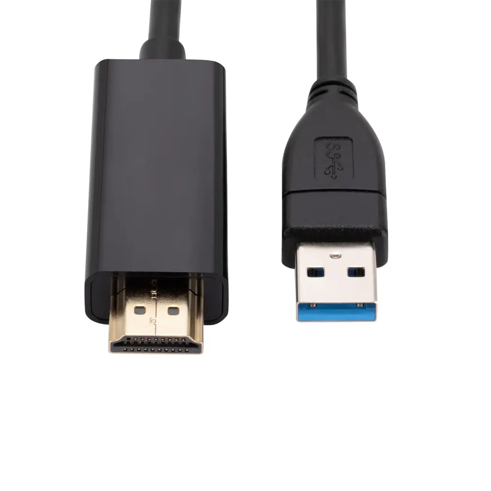 Hot Male to Male 1080P USB 3.0 to HDMI-Compatible Converter Cable HDMI-Compatible External Graphics Video Card Adapter Cable