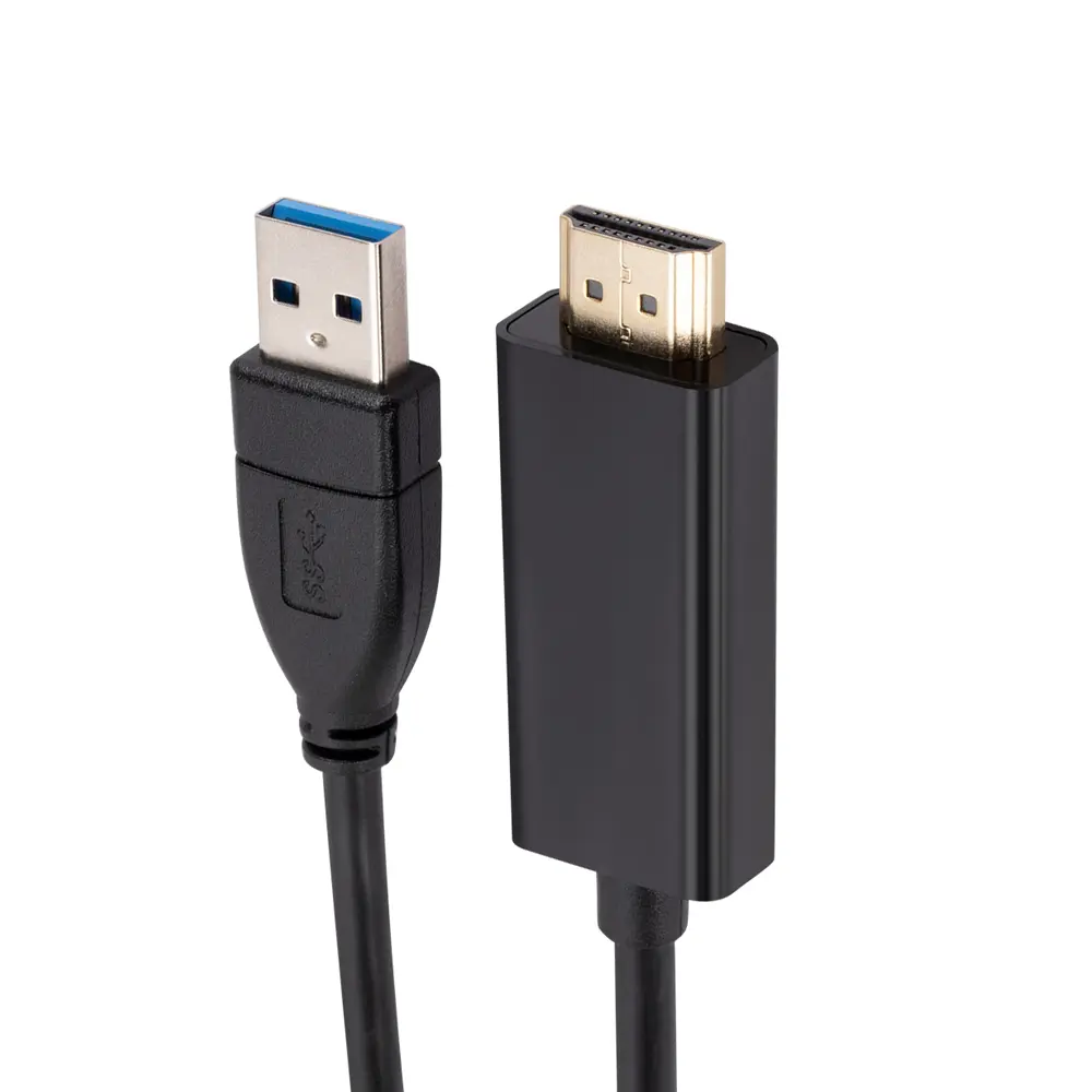 Hot Male to Male 1080P USB 3.0 to HDMI-Compatible Converter Cable HDMI-Compatible External Graphics Video Card Adapter Cable