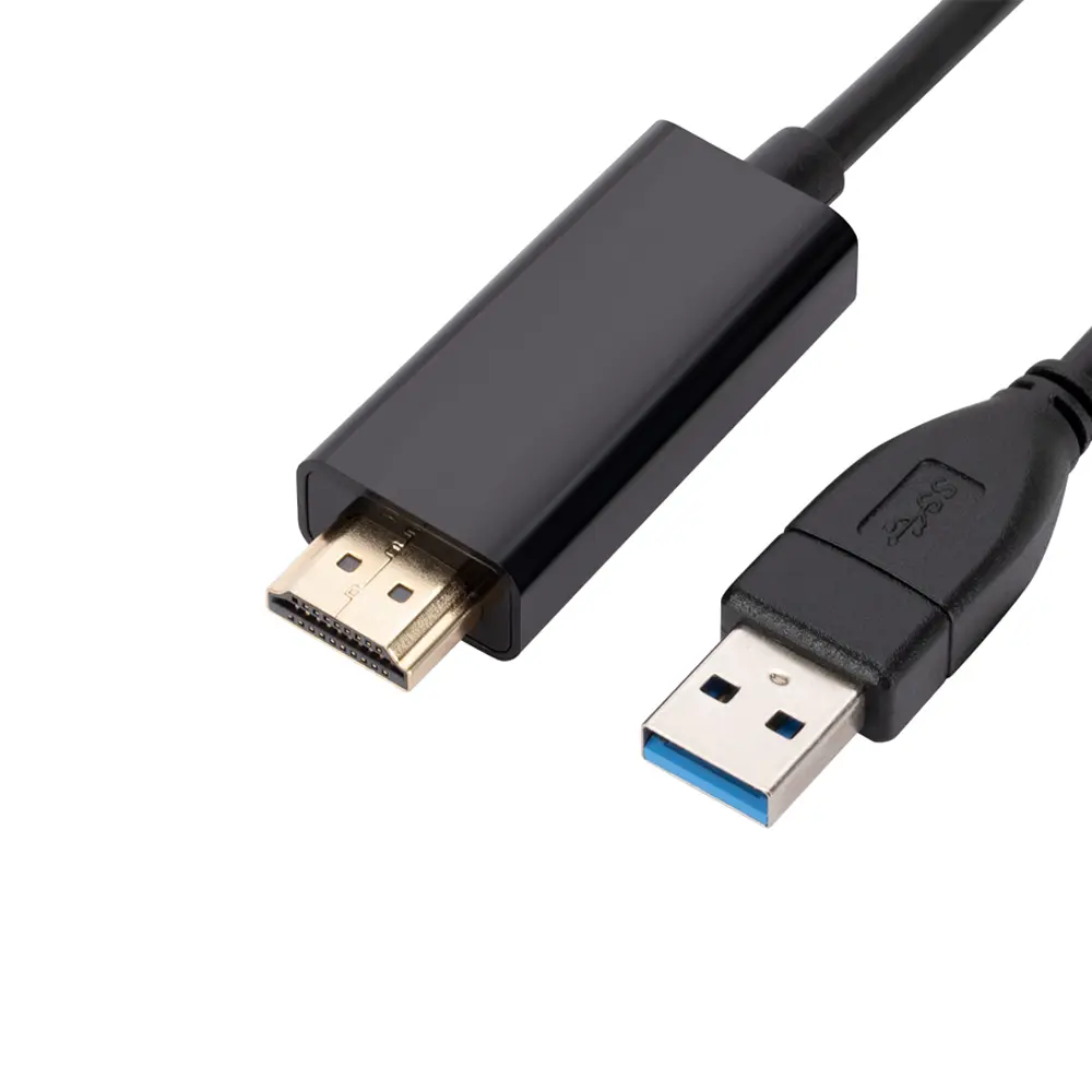 Hot Male to Male 1080P USB 3.0 to HDMI-Compatible Converter Cable HDMI-Compatible External Graphics Video Card Adapter Cable