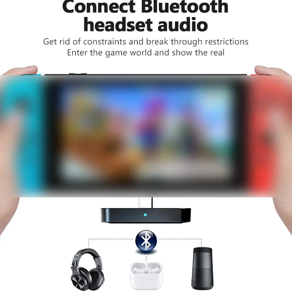 USB Type C Wireless Bluetooth Audio Transmitter Adapter A2DP SBC Low Latency USB Dongle For Nintendo Switch PS4 TV PC