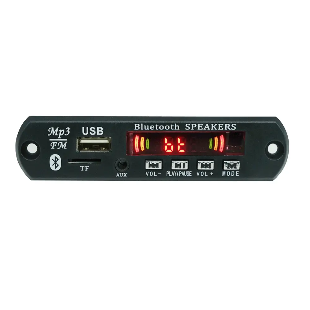 Wireless 2*3W Wireless Handsfree 12v Bluetooth 5.0 MP3 Decoding Board Module Car USB MP3 Player TF Card Slot USB  FM