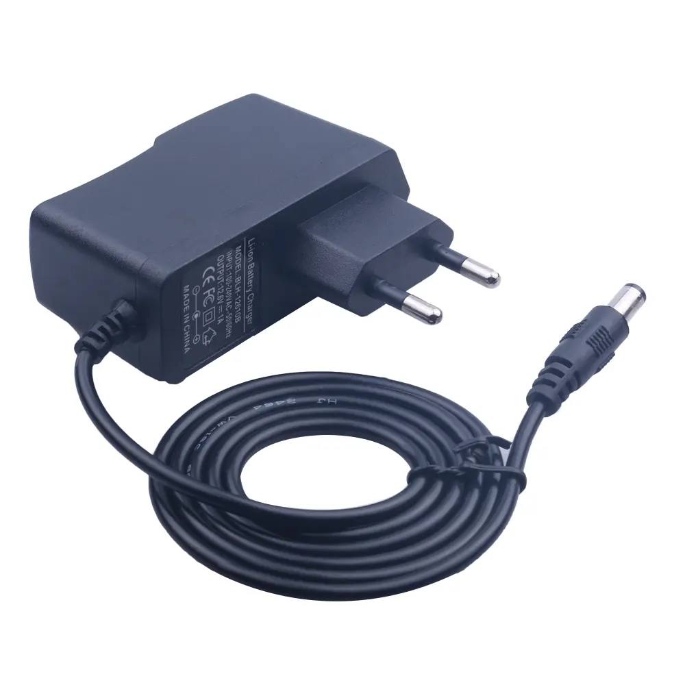 DC 12.6 V 1A/1000mA Li-ion Battery Charger Power Supply Charger 100-240V AC Converter Adapter 12.6V Li-ion Battery Charger EU/Us