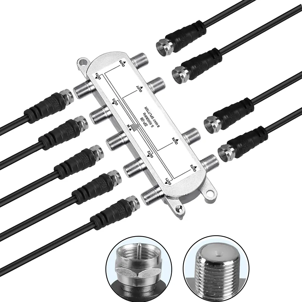8 Way Port diplexer sat TV Signal Satellite Sat Coaxial Diplexer Combiner Splitter Cable Switch Switcher For TV Signal Splitter