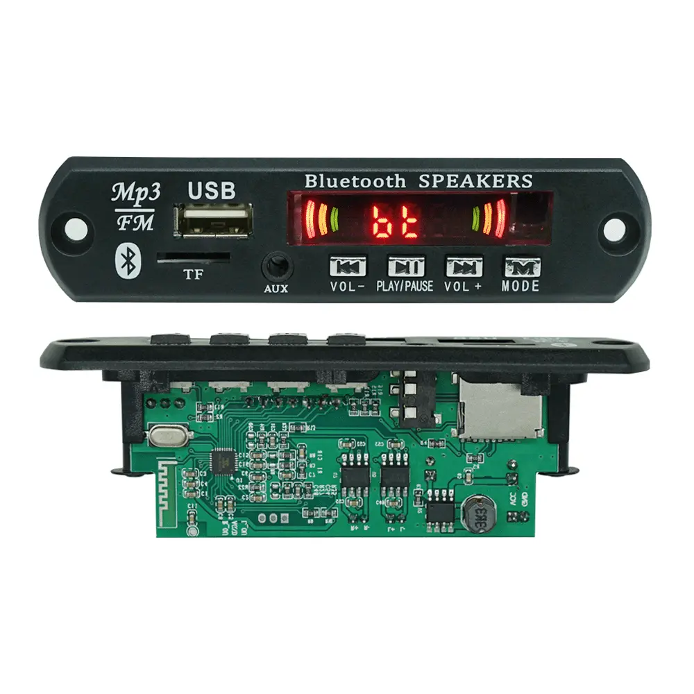 Wireless 2*3W Wireless Handsfree 12v Bluetooth 5.0 MP3 Decoding Board Module Car USB MP3 Player TF Card Slot USB  FM