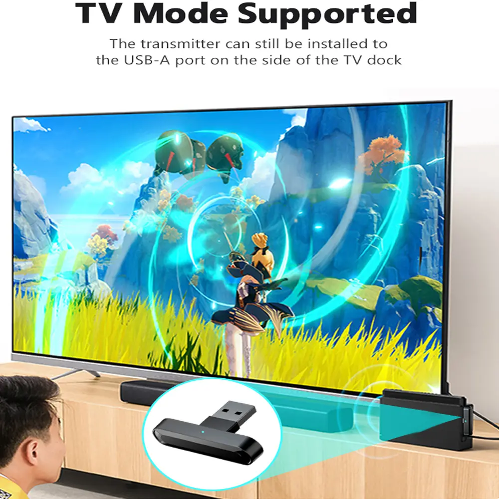 USB Type C Wireless Bluetooth Audio Transmitter Adapter A2DP SBC Low Latency USB Dongle For Nintendo Switch PS4 TV PC