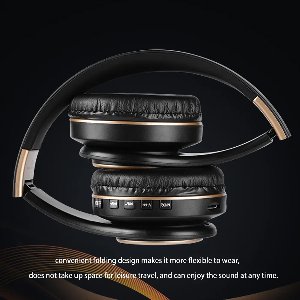 Foldable Blutooth Headphones Noise Canceling Music MP3 Player Sport Hedset Bluetooth Earphone Big Ear Phones Earphones