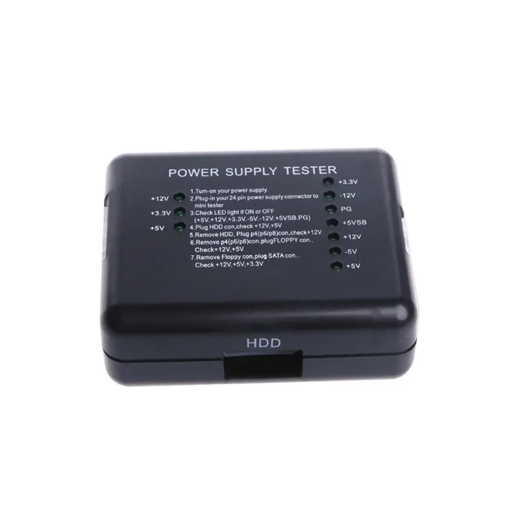 20/24 Pin PC Computer Power Supply Tester Checker LED for PSU ATX SATA HDD Meter Measuring  12V 5V 3.3V for PC ATX SATA