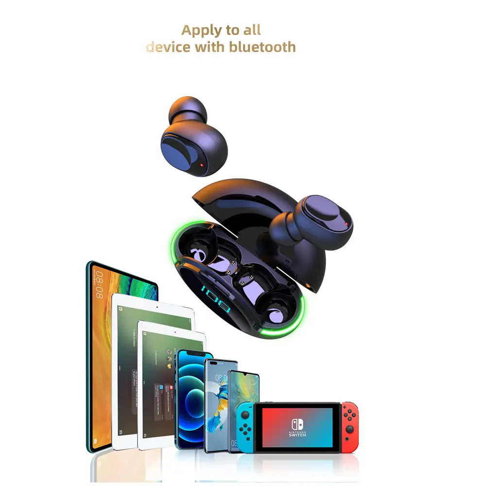 Y80 TWS Wireless Headphones Touch Control LED Display Wireless Bluetooth Headset by Mic Fone Earphones Air Pro Earbuds