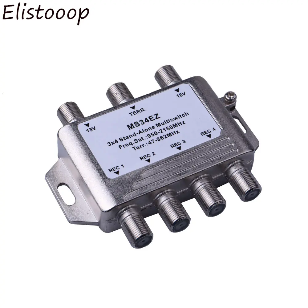 TV Satellite Antenna Cable Multiswitch Splitter MS34EZ 3x4 Satellite MultiSwitch FTA TV LNB Switch For Cascade satellite 3 in 4