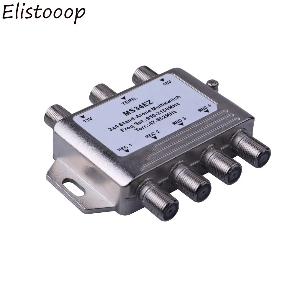 TV Satellite Antenna Cable Multiswitch Splitter MS34EZ 3x4 Satellite MultiSwitch FTA TV LNB Switch For Cascade satellite 3 in 4