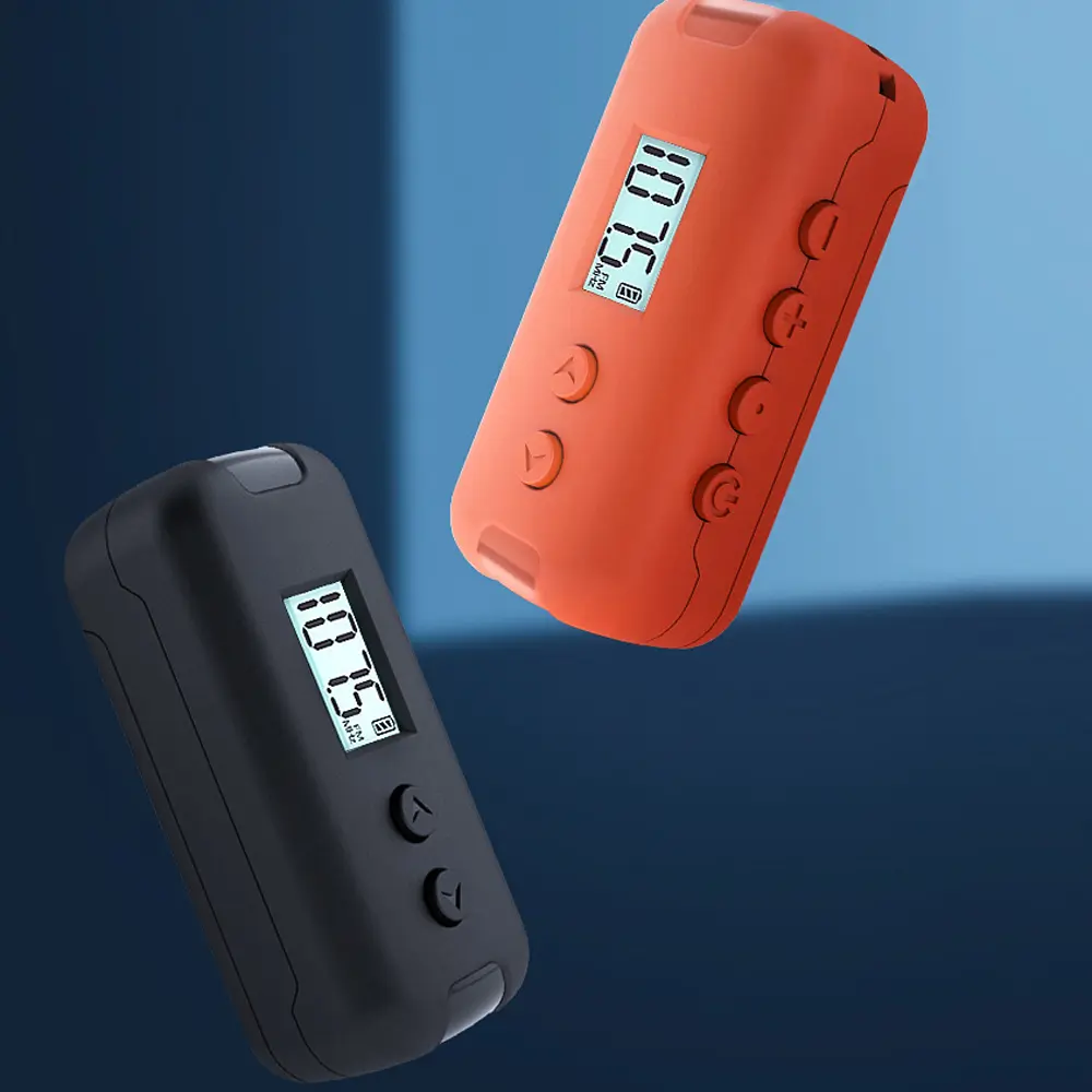 Pocket FM Radio Portable 50-108MHZ Radio Receiver with LCD Display 3.5mm Earphone Time Display Mini Radio 2*AAA Power Supply