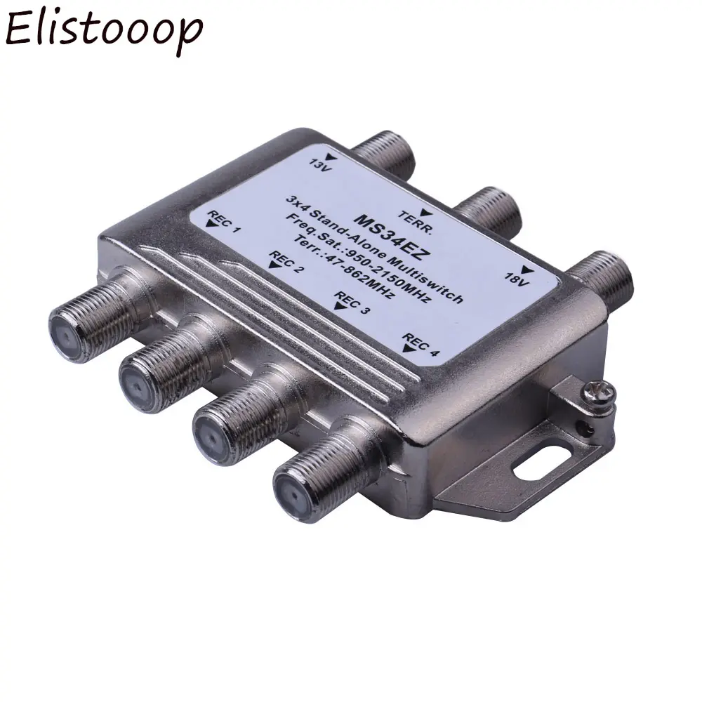 TV Satellite Antenna Cable Multiswitch Splitter MS34EZ 3x4 Satellite MultiSwitch FTA TV LNB Switch For Cascade satellite 3 in 4