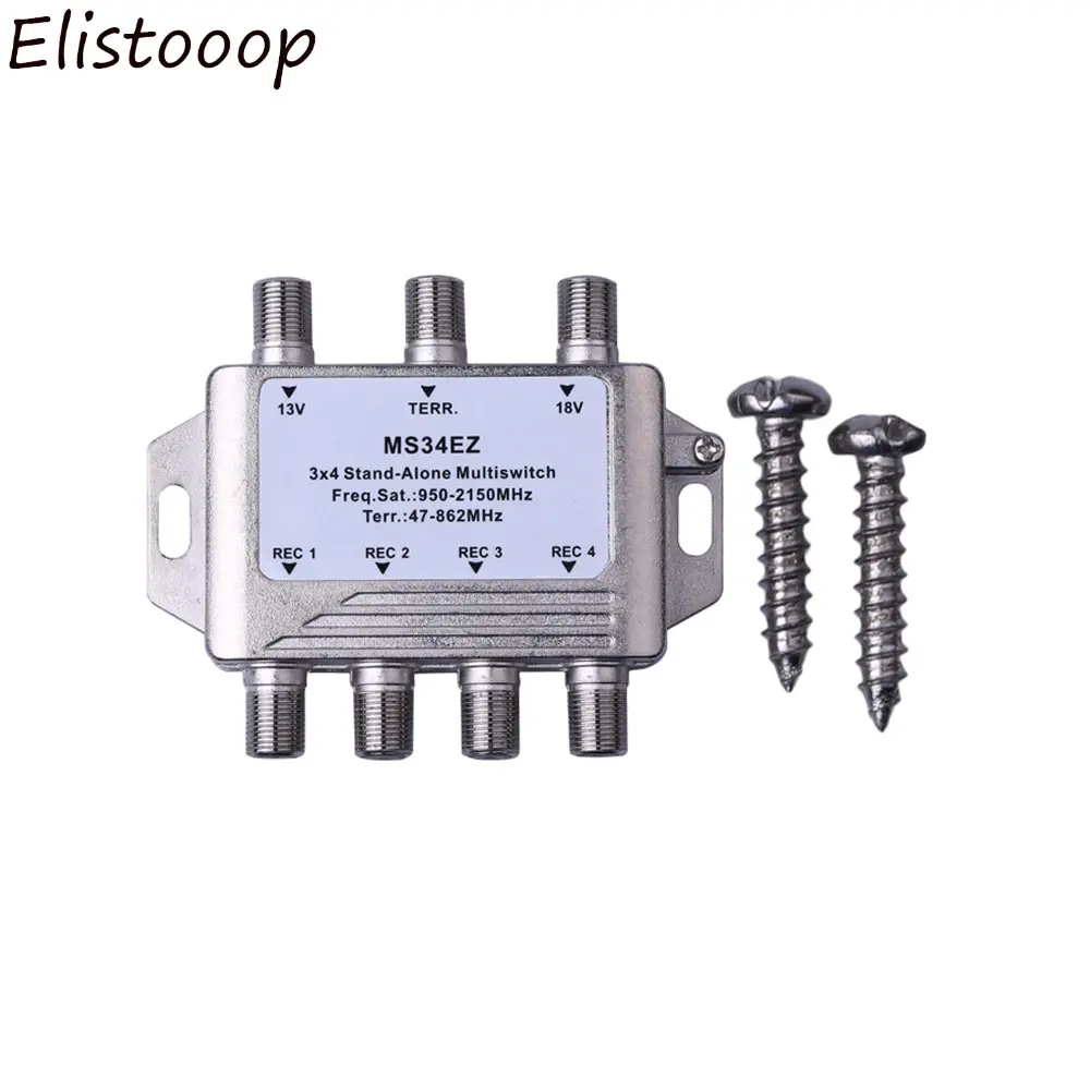 TV Satellite Antenna Cable Multiswitch Splitter MS34EZ 3x4 Satellite MultiSwitch FTA TV LNB Switch For Cascade satellite 3 in 4