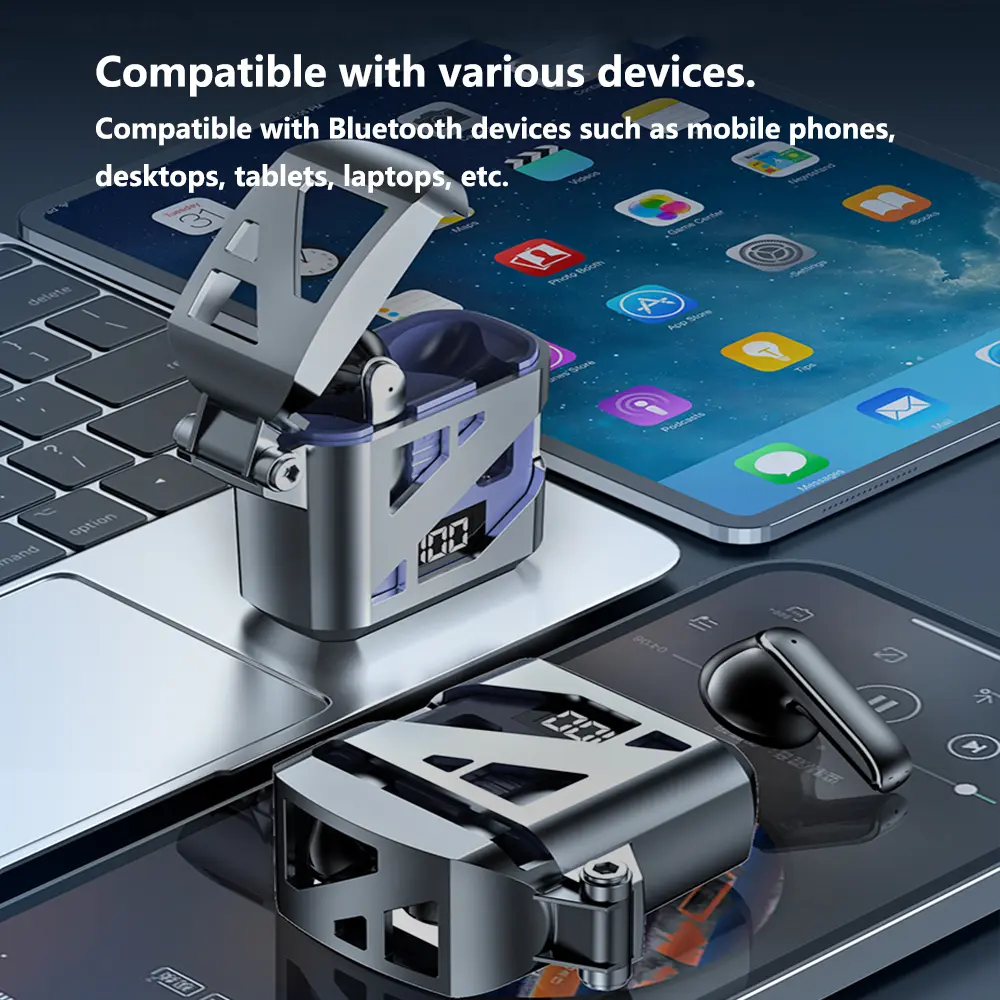 GT02 TWS Headphones Bluetooth 5.3 Earphone Hands-Free Earbuds Wireless Headset Gaming Smart Sports Stereo with Microphone